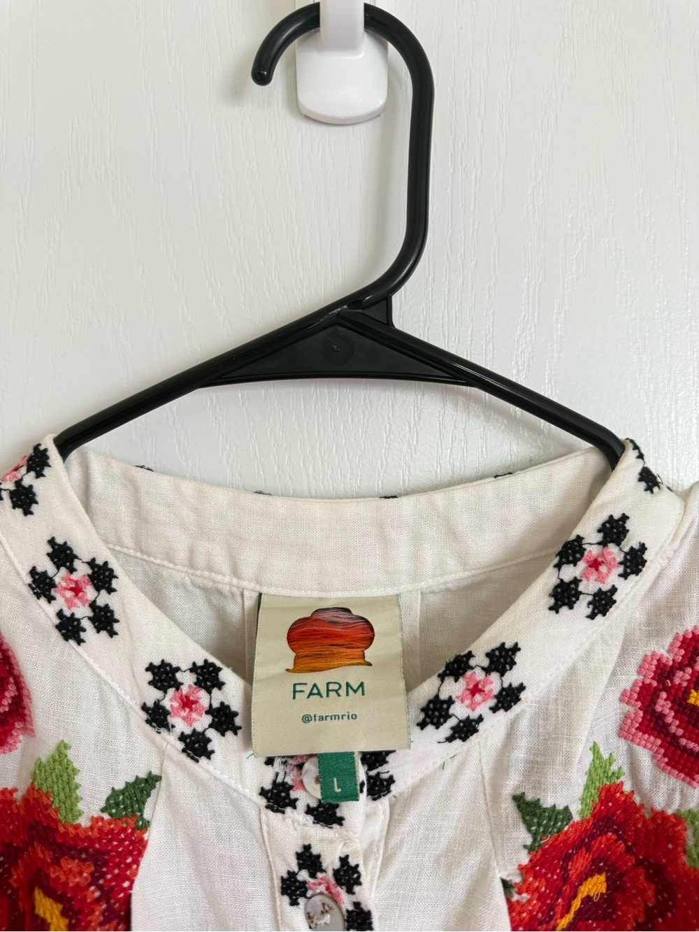 Farm Rio Carmina Embroidered Mini Dress - Picture 4 of 12